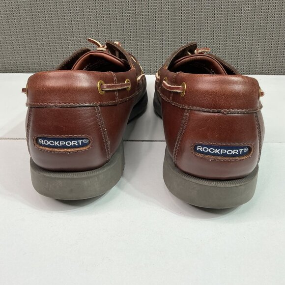 Rockport Mens Leather Brown Boat Shoes Size 12M - Picture 4 of 8